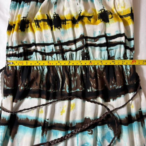Speechless Strapless Maxi Dress Tie-Dye Relaxed Ruffle Hem Multicolor Size Small - Picture 14 of 15